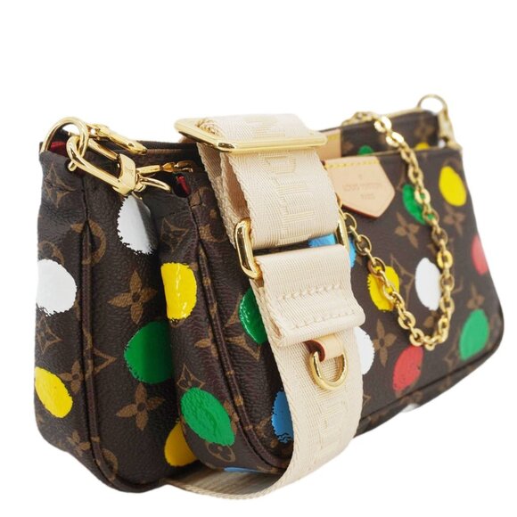 Louis Vuitton  LV×YK Multi Pochette Accessories Monogram Dot Canvas Shoulder Bag - Picture 12 of 16